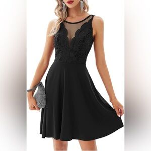 Elegant Black Lace Dress